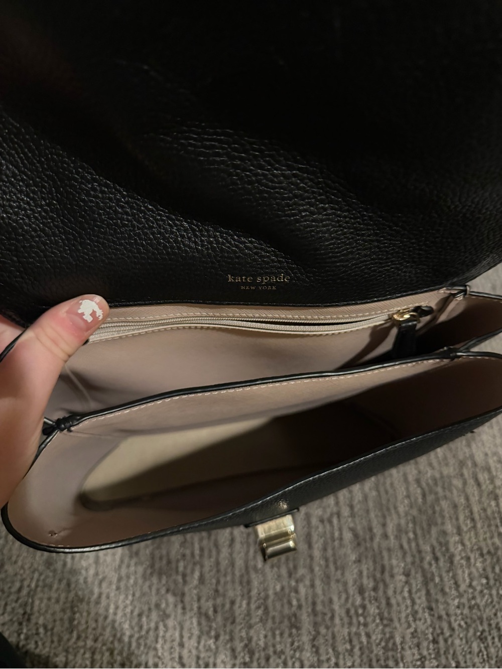 Kate Spade Black Leather Backpack - Picture 3 of 3